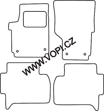 Autokoberce Volkswagen Amarok 2010 - 2022 Autofit (4964)